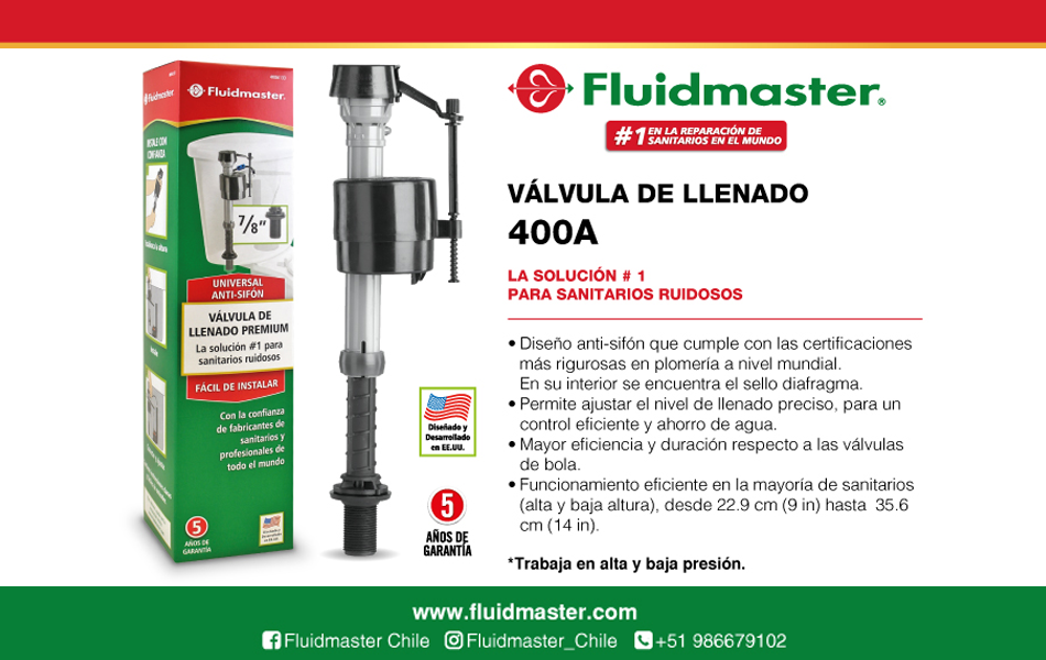 VÁVULA DE LLENADO 400 A - FLUIDMASTER