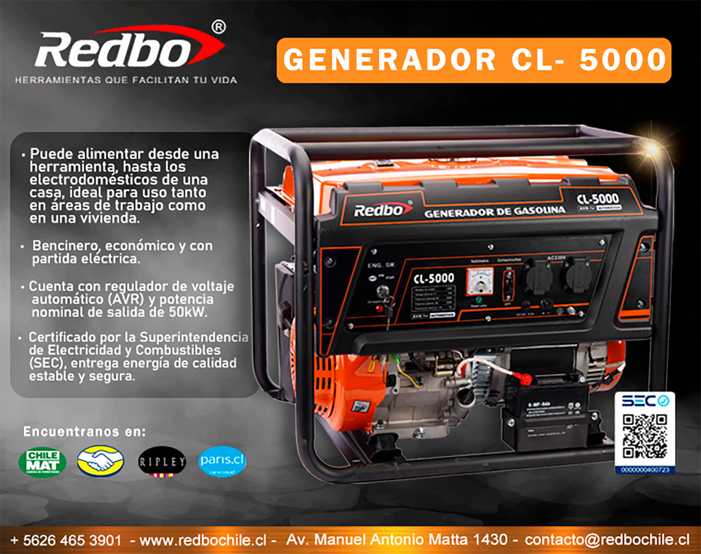 REDBO presenta su Generador CL-5000